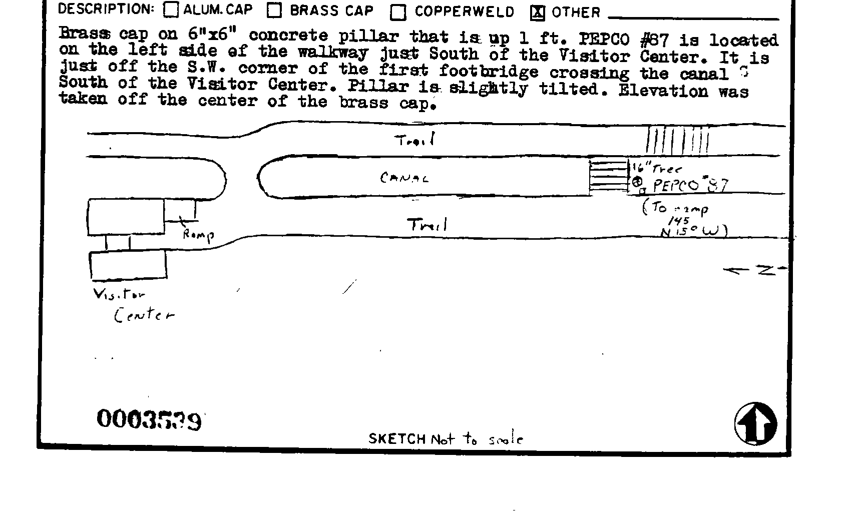 00003539 Survey Monumentation Sketch