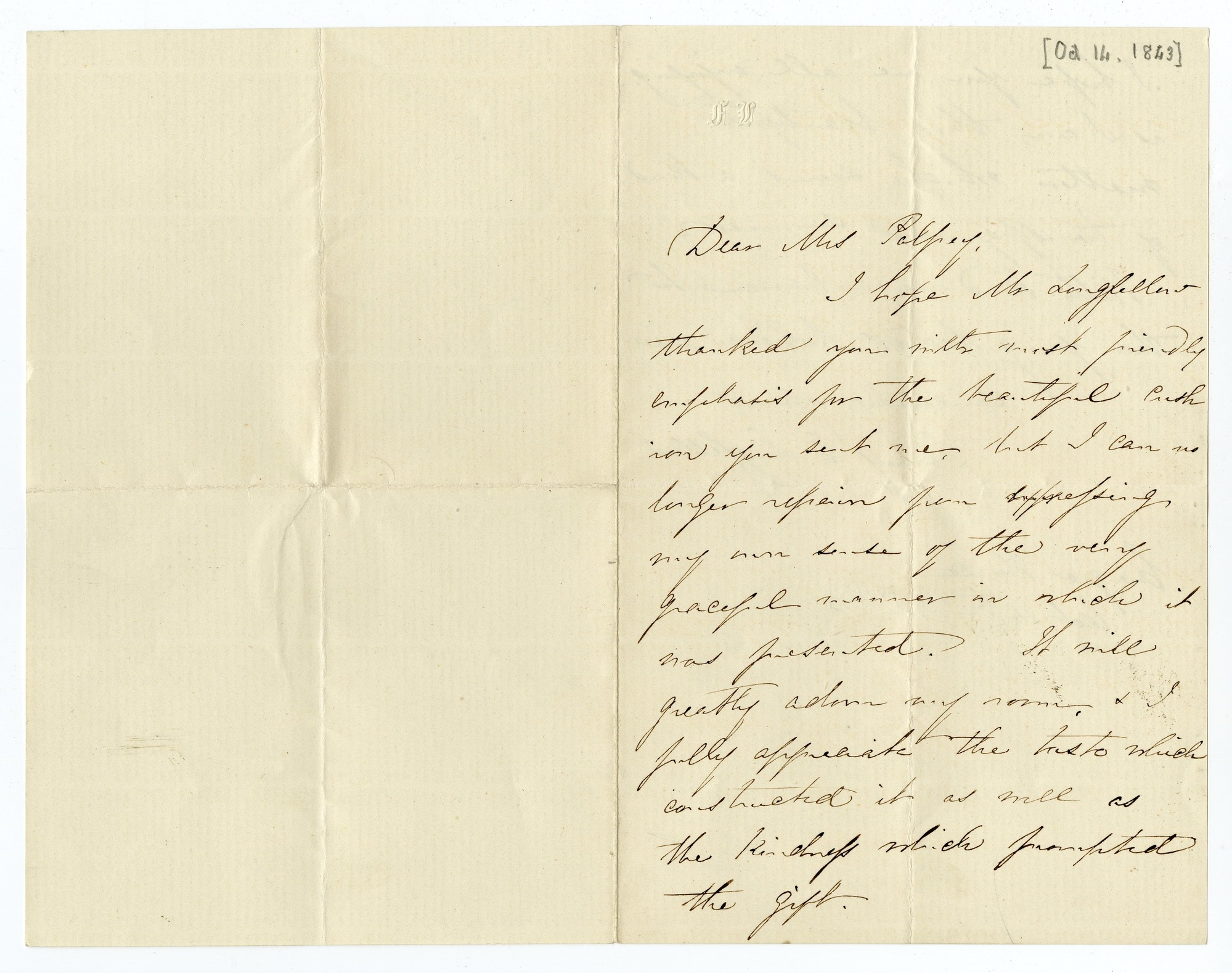 Manuscript letter
