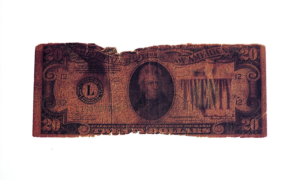 $20 US currency salvaged from the USS Arizona.
