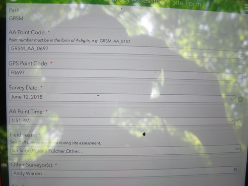 GRSM Accuracy Assessment. Plot Code: GRSM_AA_0697_1