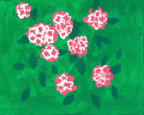 2016 Youth Art Contest Winner painting of mountain laurel