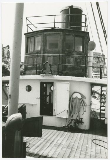 Various views of Wapama (built 1915; steam schooner) for condition survey and at different points during rennovation, circa 1987-1991