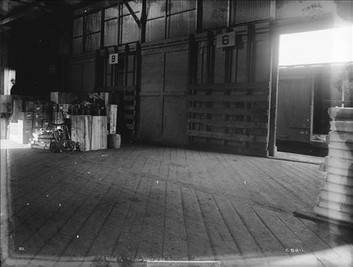 [C5211-C5214] Unknown location--Interior of warehouse--Door
