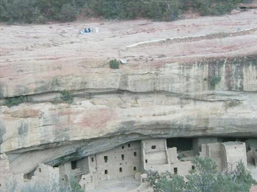 Erosion control mechanisms above cliff dwellings following the Long Mesa fire, Mesa Verde National Park