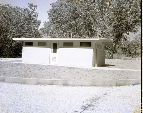 Comfort station, South Campground, front elevation, Building 125.