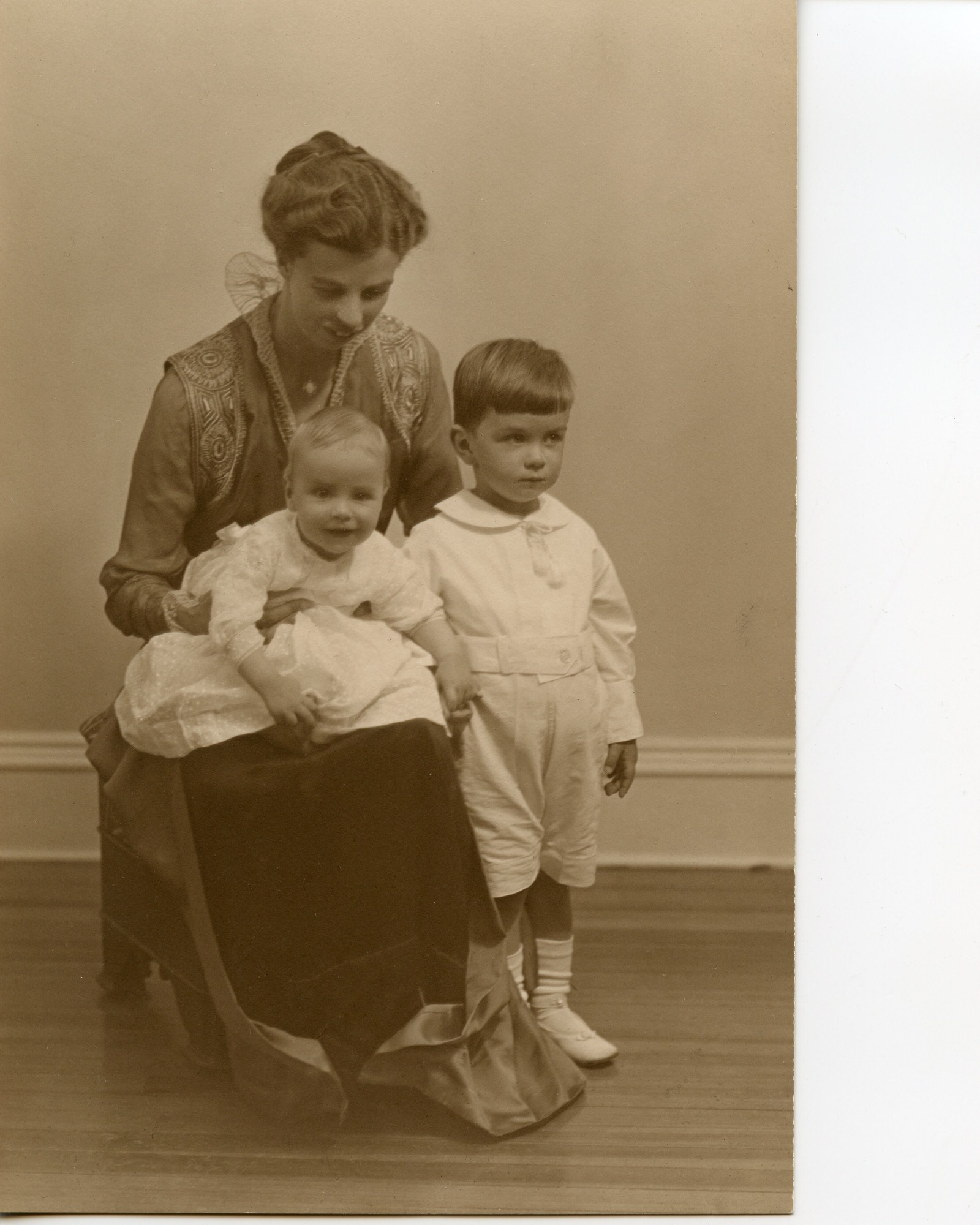 Eleanor, John, and FDR Jr.