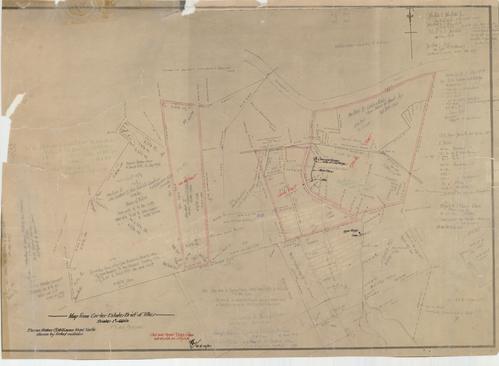 Map from the Carter Estate Brief of Title 1930