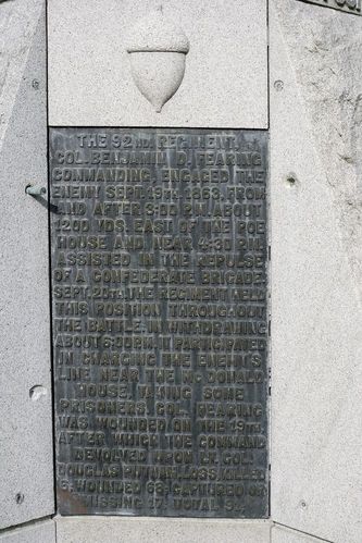 Ninety-Second Ohio Infantry Regiment Monument