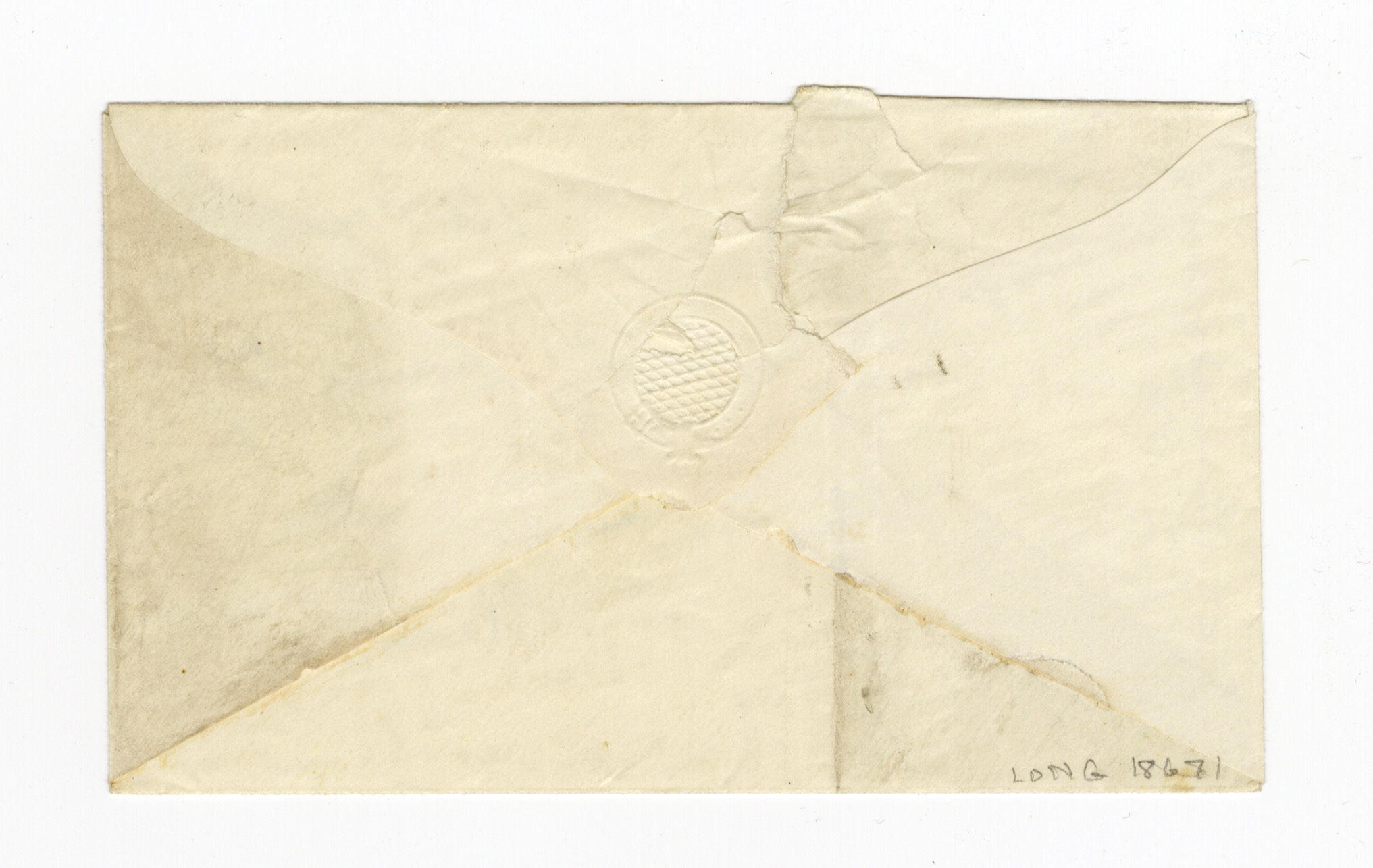 Manuscript letter envelope