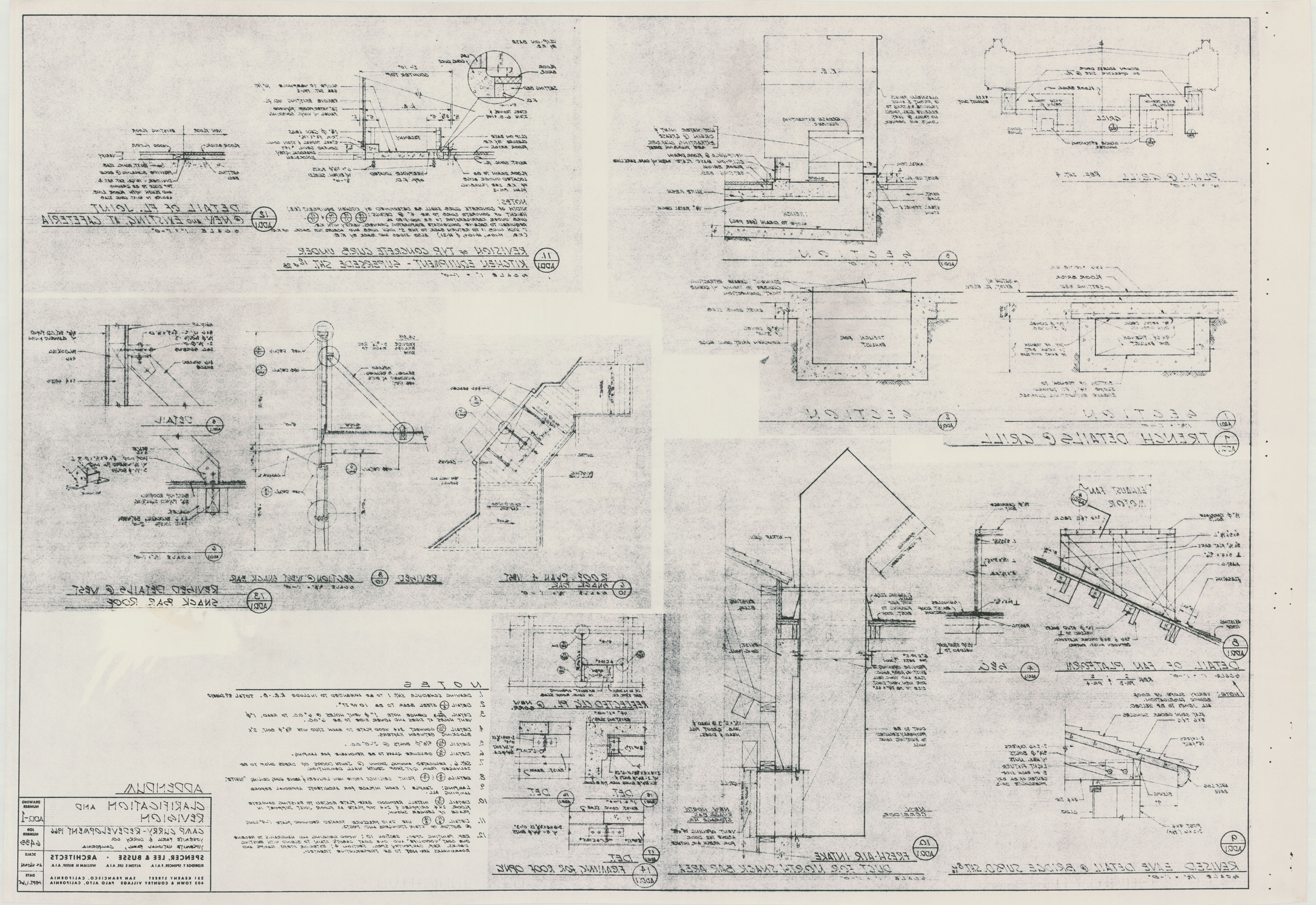 Camp Curry Redevelopment 1966 Addenda Clarification and Revision