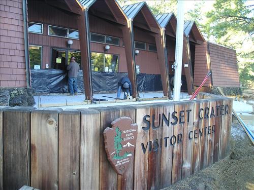 Sunset Crater ARRA Project Photos Replace Sidewalks