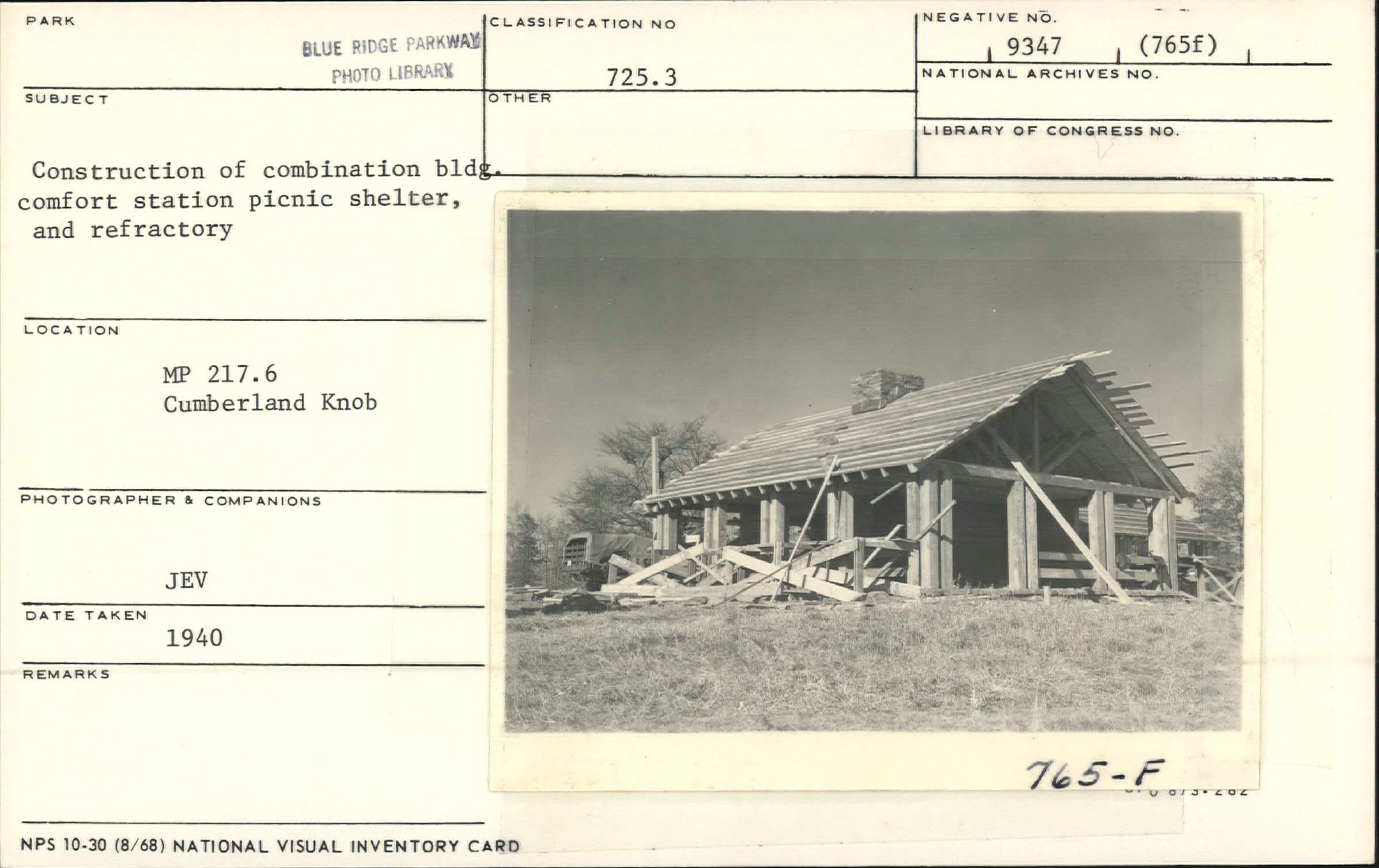 Construction of comfort station, picnic shelter, and refractory