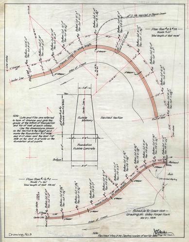 Schedule for Creek Wall-Grading, etc., Valley Forge Park, Drawing No. 3