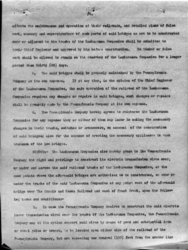 50687.BA#001--Agreement--Constructing a double track railroad near the town of Harrison extending to and under the waters of the Hudson River between New York and New Jersey (pages 3 thru 8)