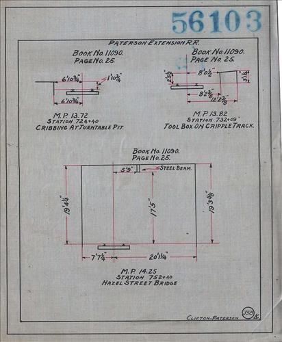 56103.LB--clearance sketches--Structures less than 8 feet from center line of track or less than 22 feet above top of rail [Group 11]