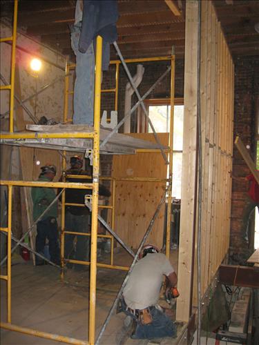 Union Building Progress Photos - Elevator framing 09-24-10