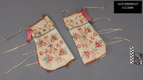 AGFO 167-buckskin leggings decorated with quillwork.