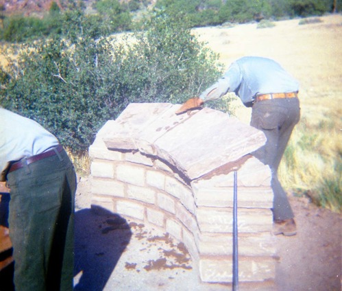 Color photos of trailside exhibits.