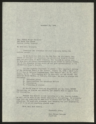 Aframerican Woman's Journal, December 1944