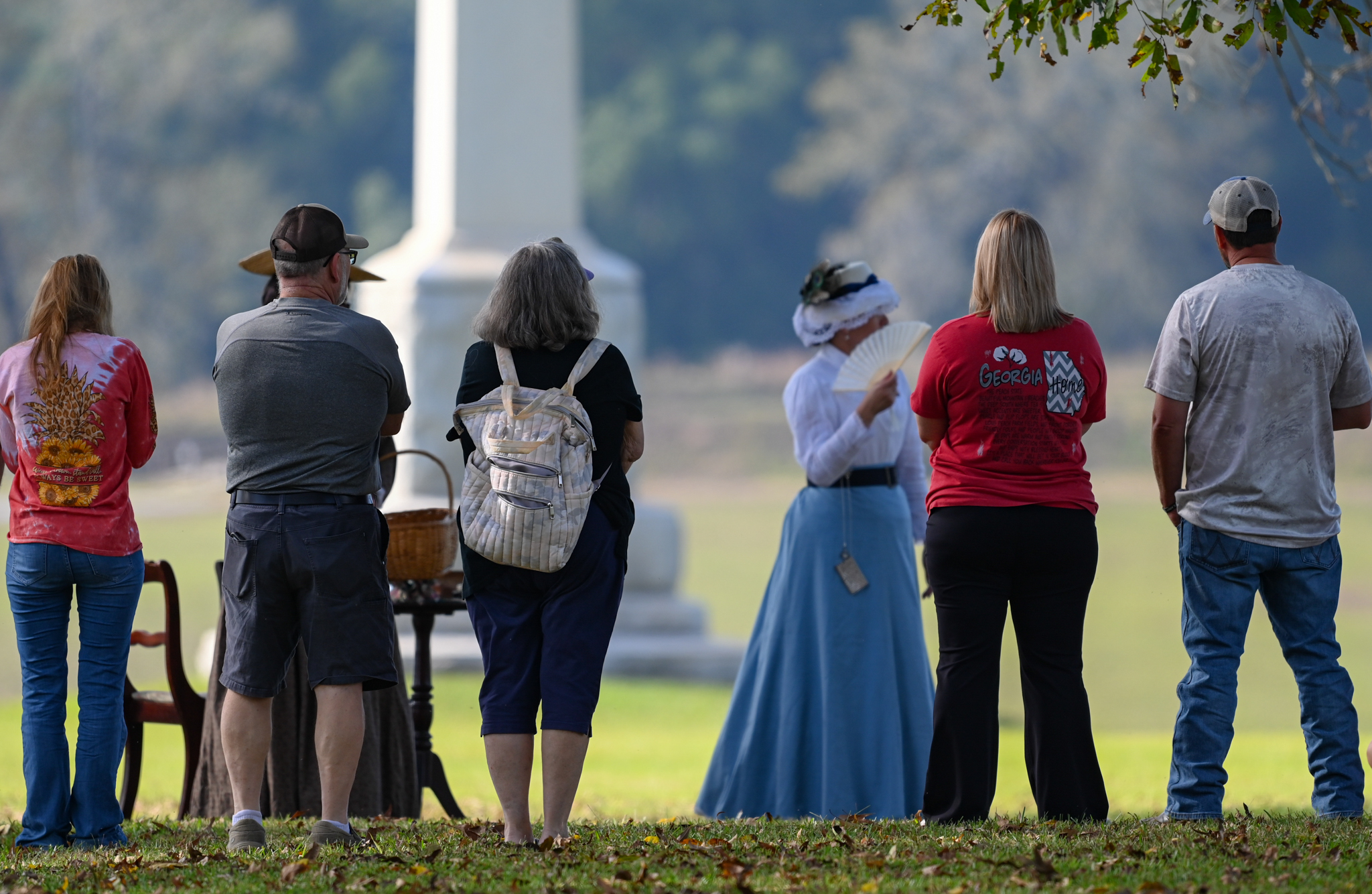 Visitors gathered around to hear the Women of Andersonville program.