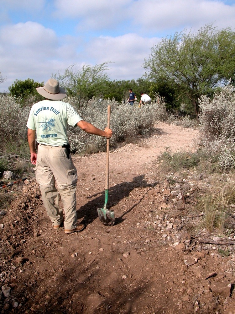 SCA Jack Johnson over-sees a crew of 20 Air Force JROTC members from Del Rio High School.
