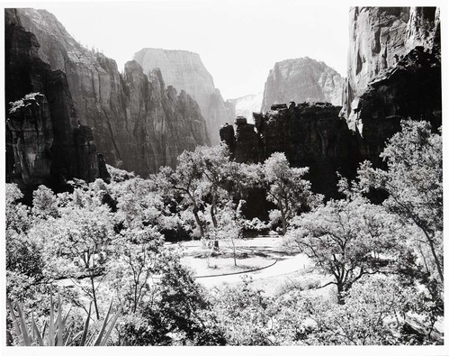 BW Photos of the Temple of Sinawava.
