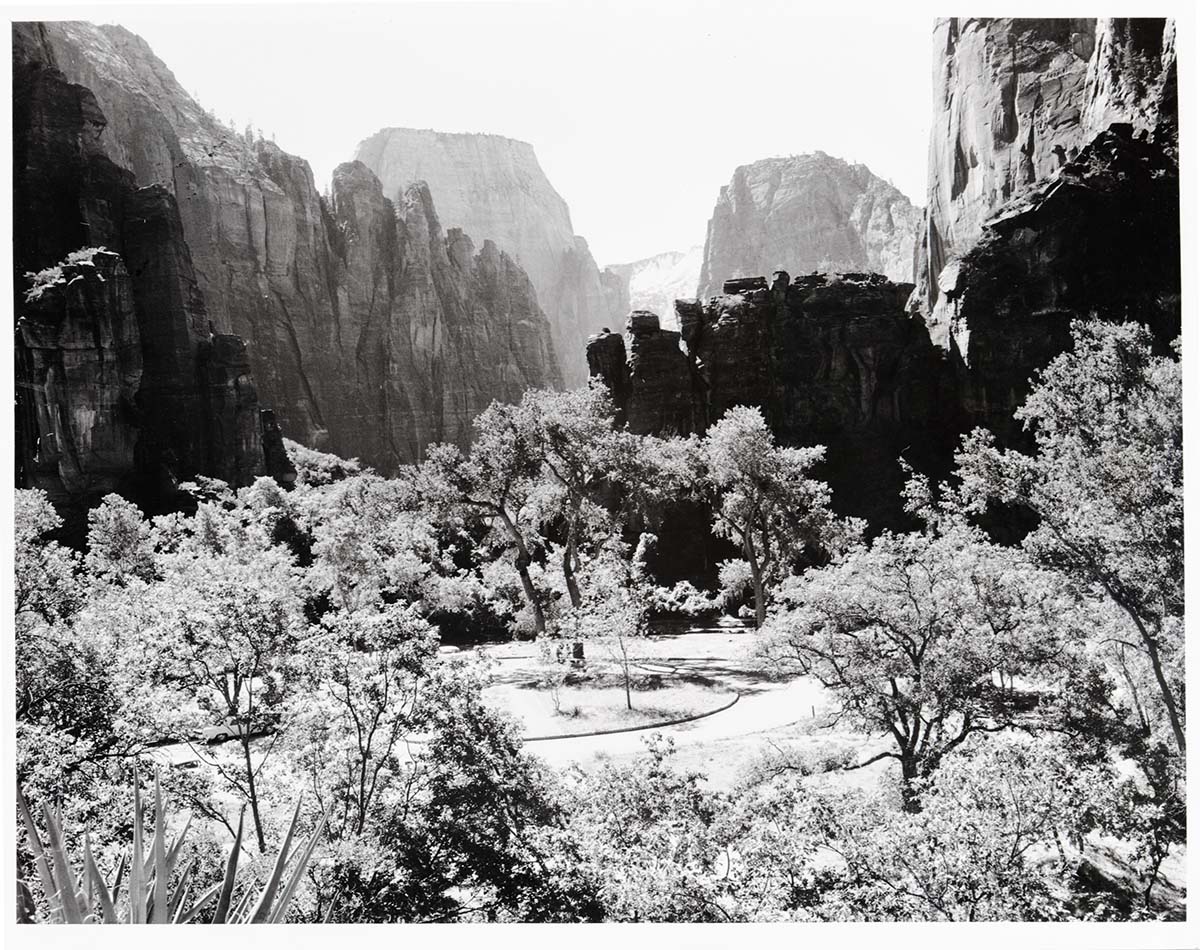 BW Photos of the Temple of Sinawava.