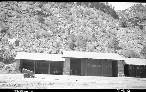 Construction equipment, storage Building 80 and Building 83, Oak Creek.
