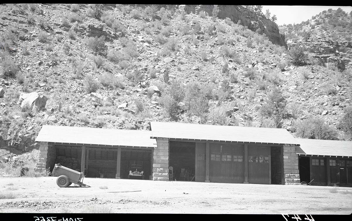 Construction equipment, storage Building 80 and Building 83, Oak Creek.