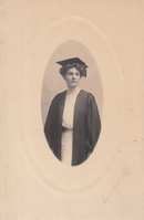 Madeleine Edison wearing graduation cap and gown.
