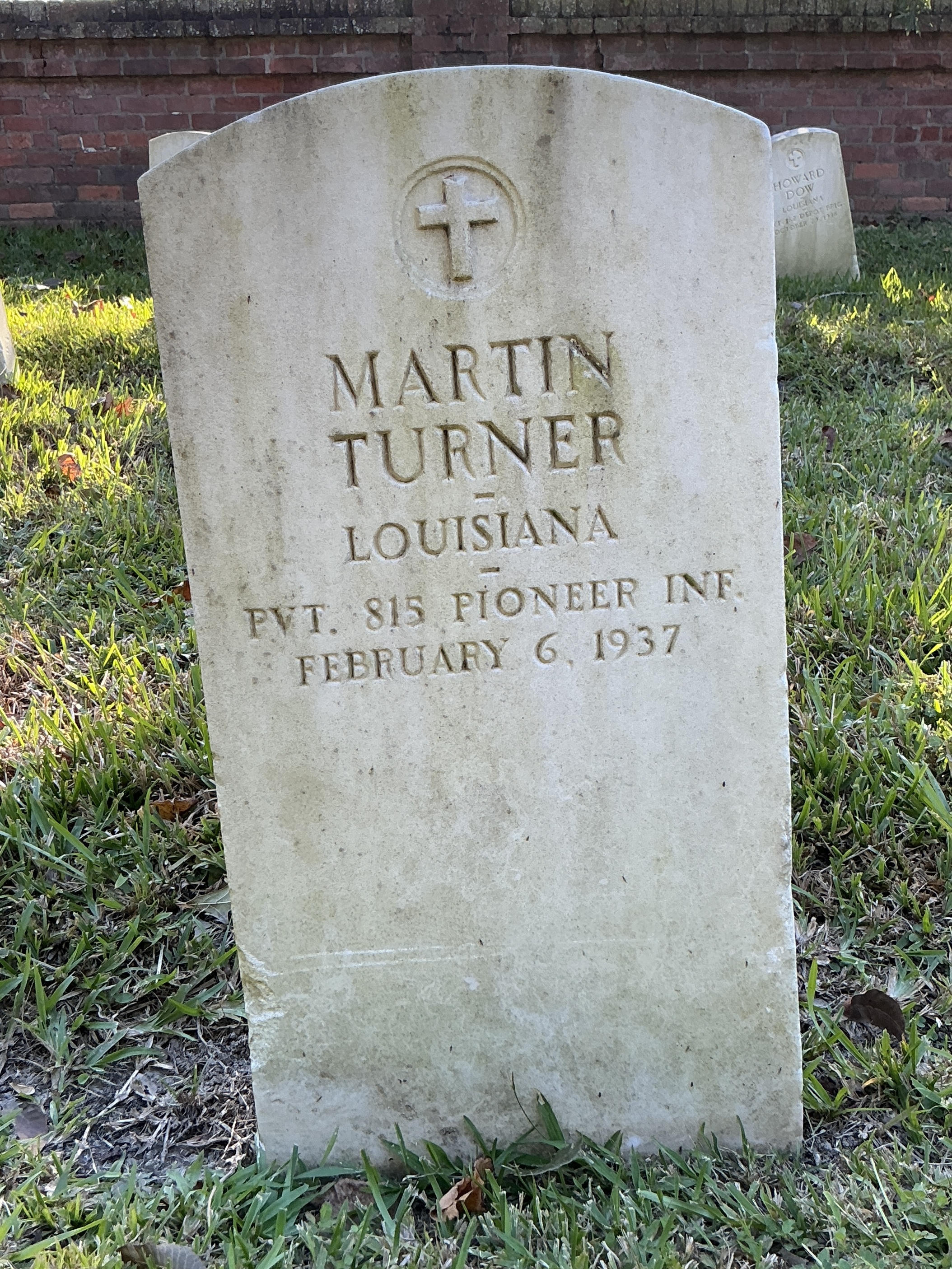 Front of upright marble headstone with flat face.