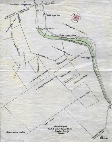 Sketch Map of Part of Valley Forge Park in Chester County, Pennsylvania