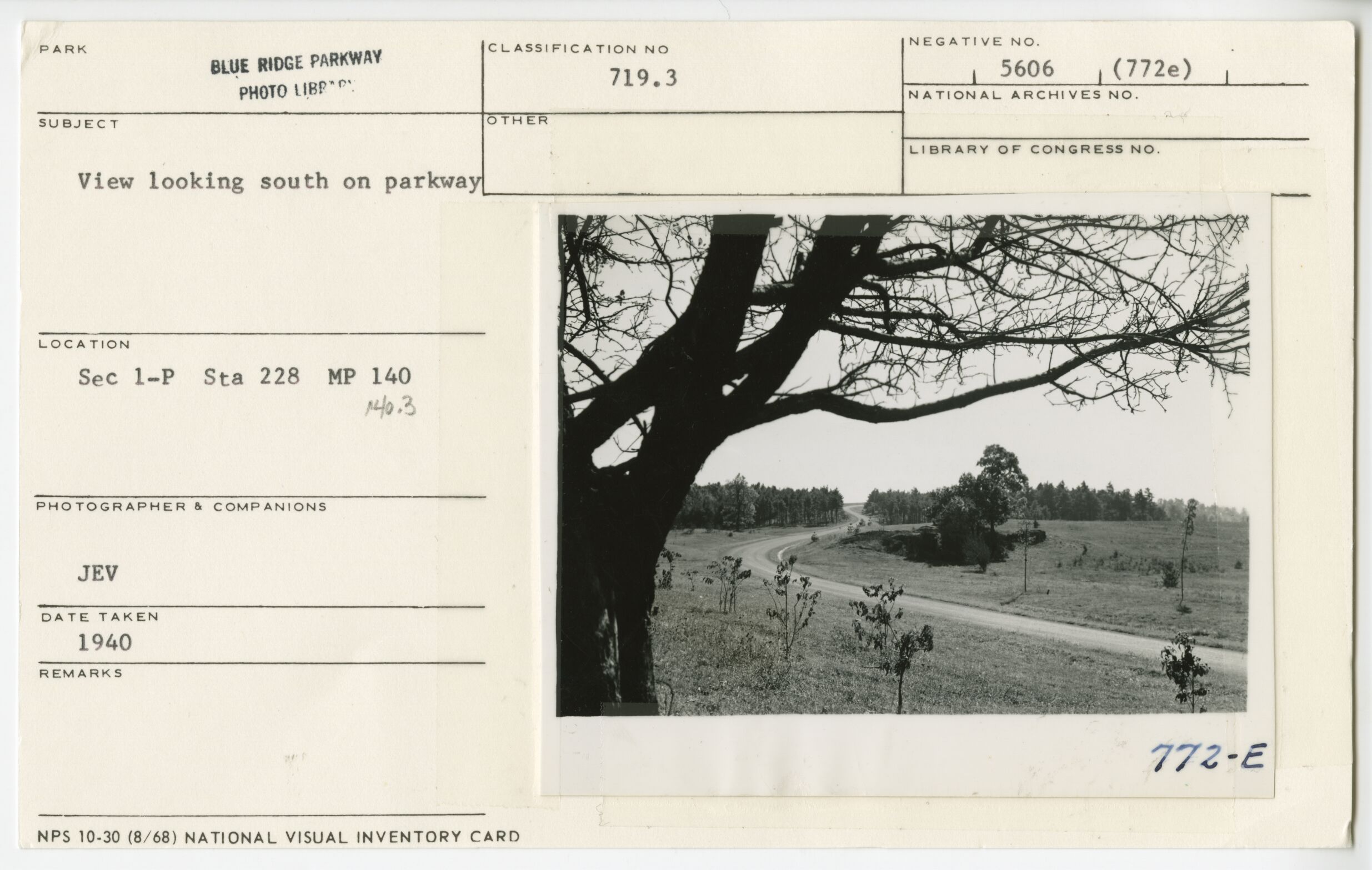 View looking north on Parkway