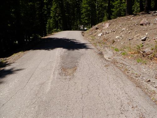 Asphalt condition on Stone House Road, CRLA