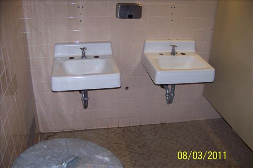 Rehabilatation of Telegraph picnic area comfort station at Prince William Forest Park in August 2011