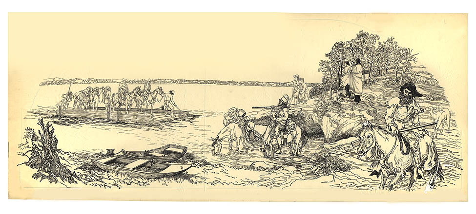 Scene at Colbert Ferry on the Natchez Trace.