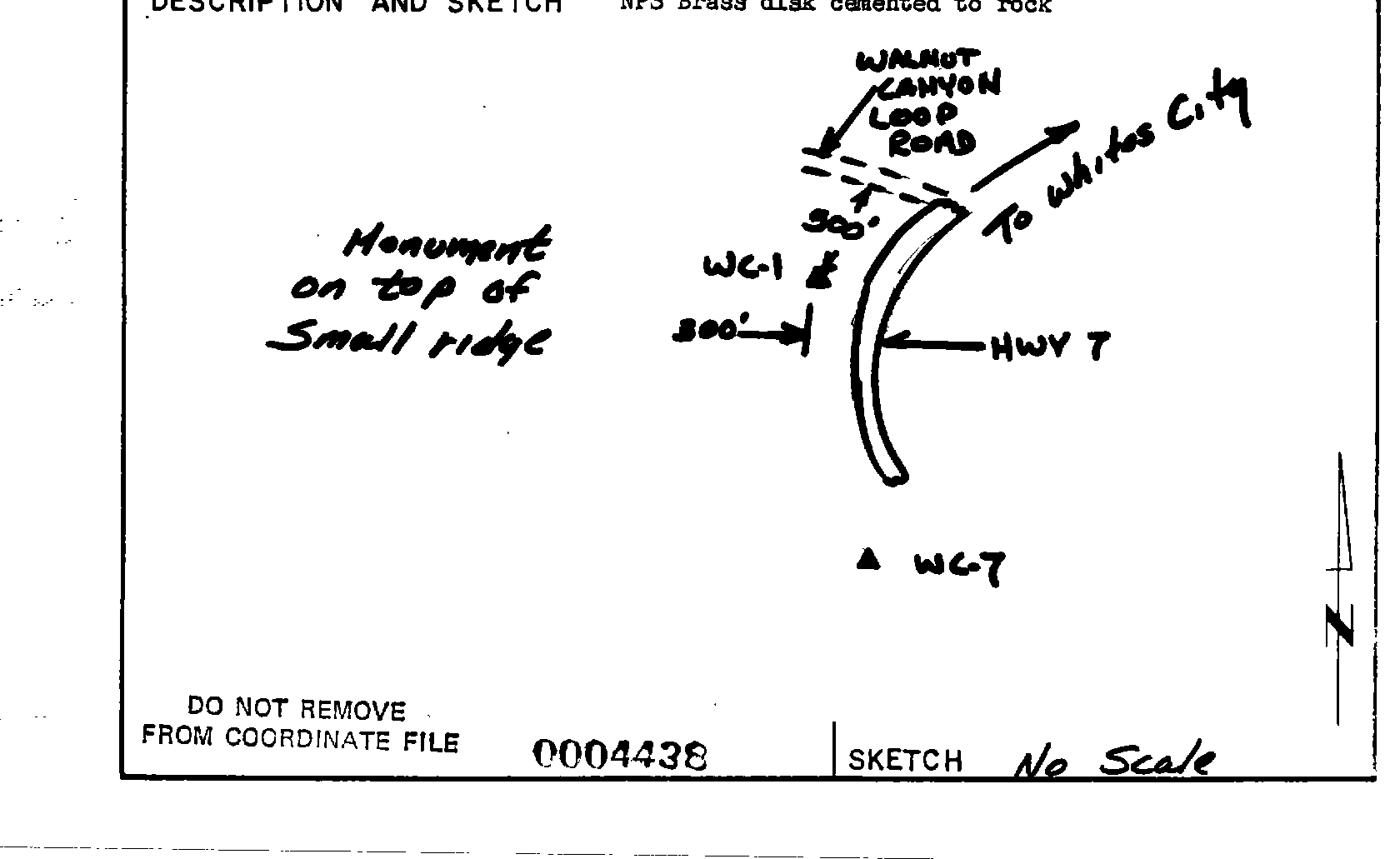 00004438 Survey Monumentation Sketch