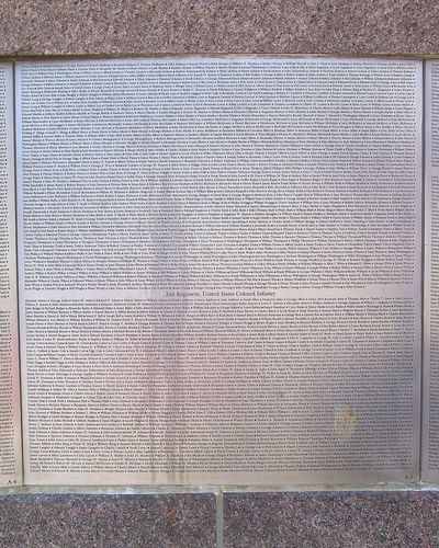 2nd Regiment, United States Colored Troops Memorial Plaques at African American Civil War Memorial in May 2005