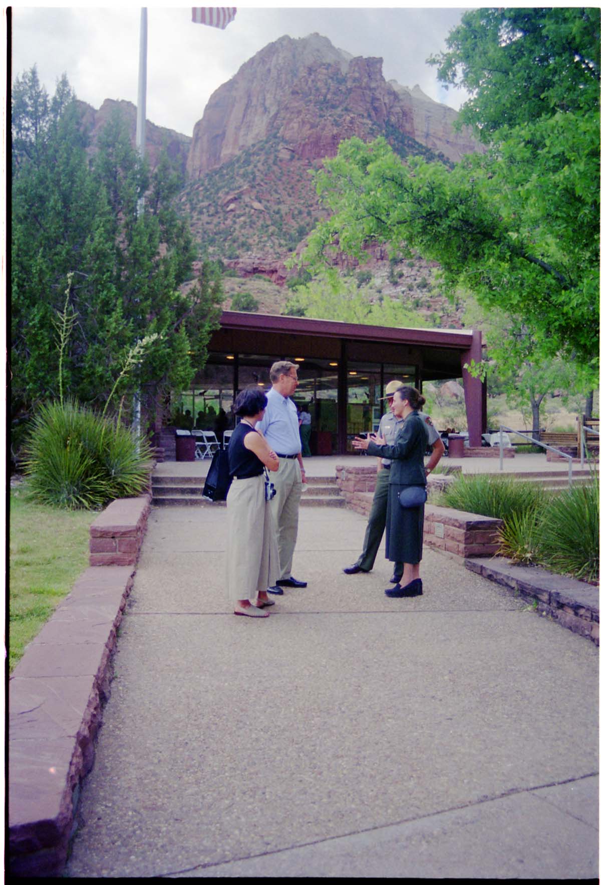 Color Photos of the opening celebration for the new visitor center - Same day as the official shuttle launch.