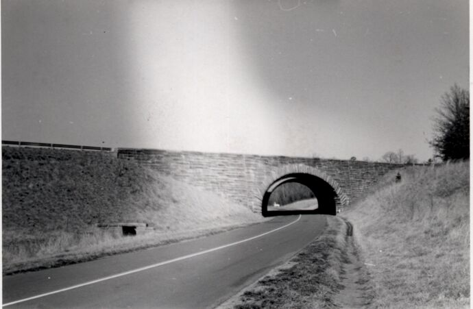 View of south portal of bridge under US 460
