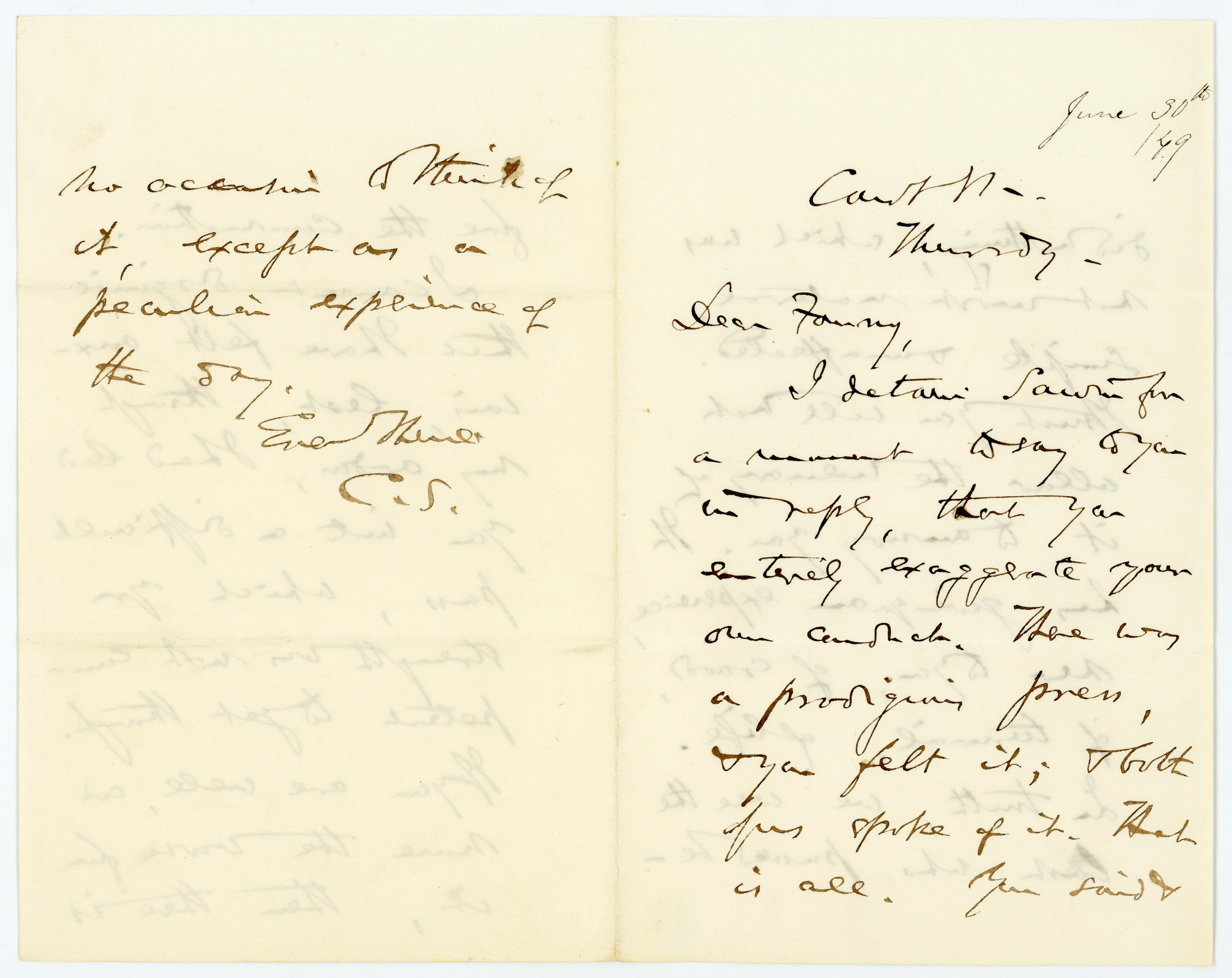 Manuscript letter