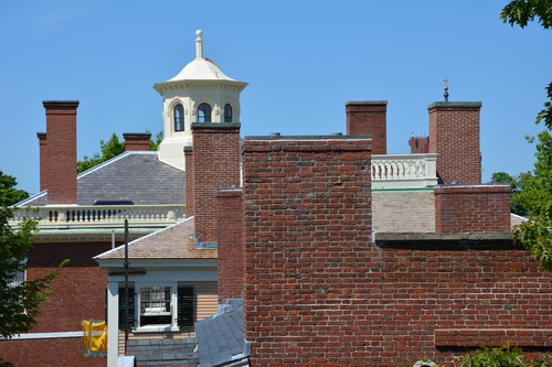 A view of the rooves at Salem Maritime National Historical Park.
