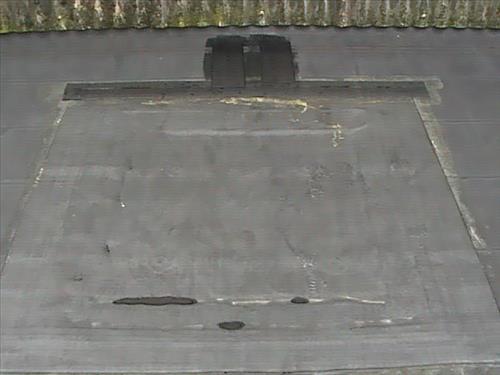 Temporary Repairs of Locomotive Shop Rubber Roof Summer 2009