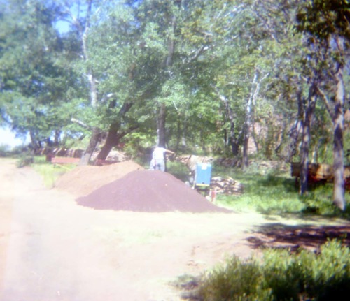 Color Photos of trail construction at Pipe Springs.