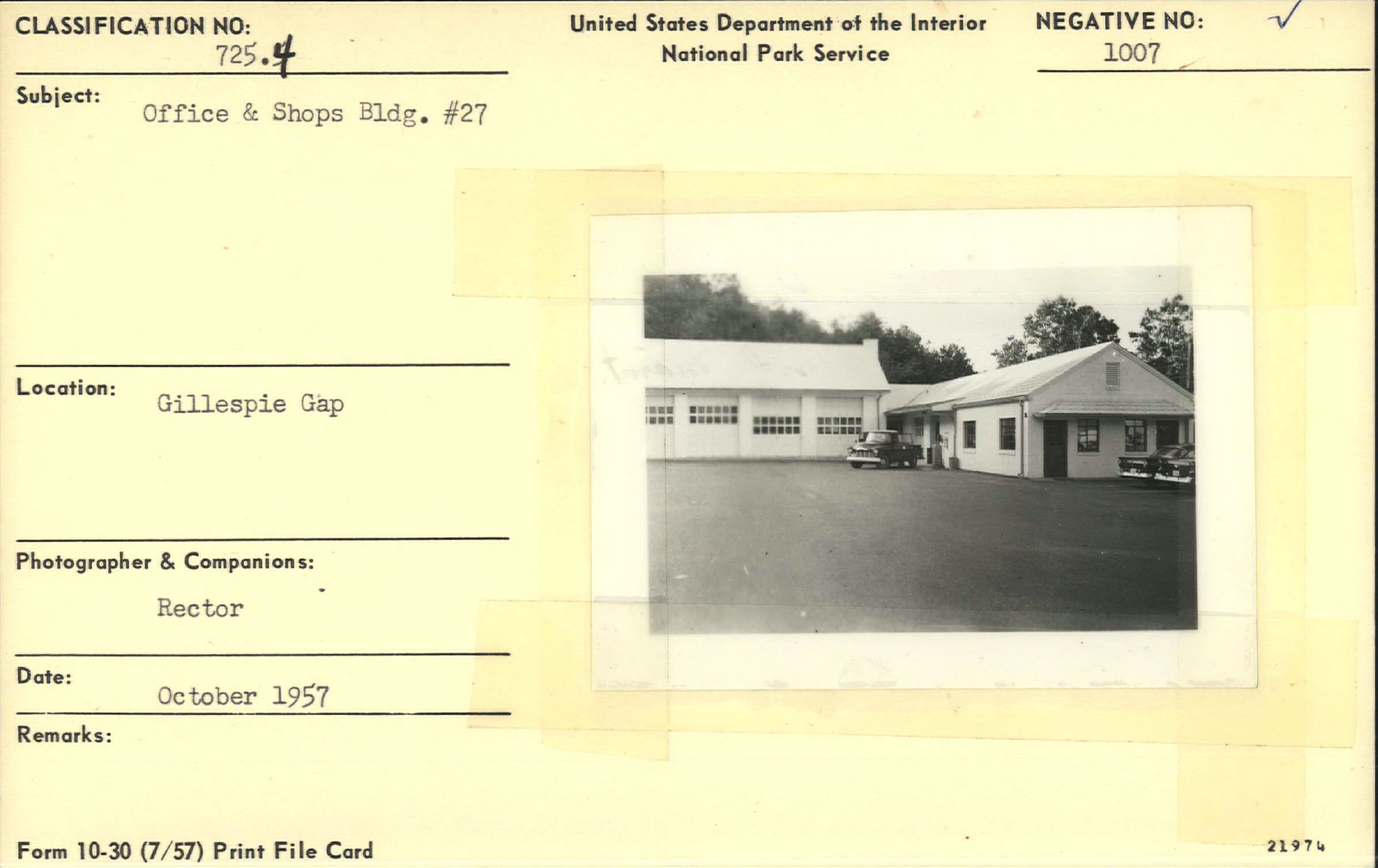 Gillespie Gap Office and Shop, Bldg. #27