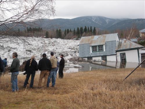 Damage from Yukon River Flooding Eagle Alaska May 2009