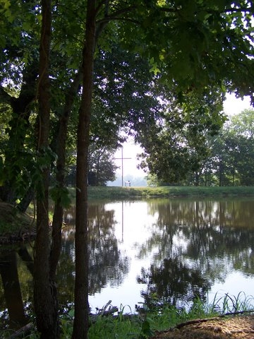 Park Lake with Cross.