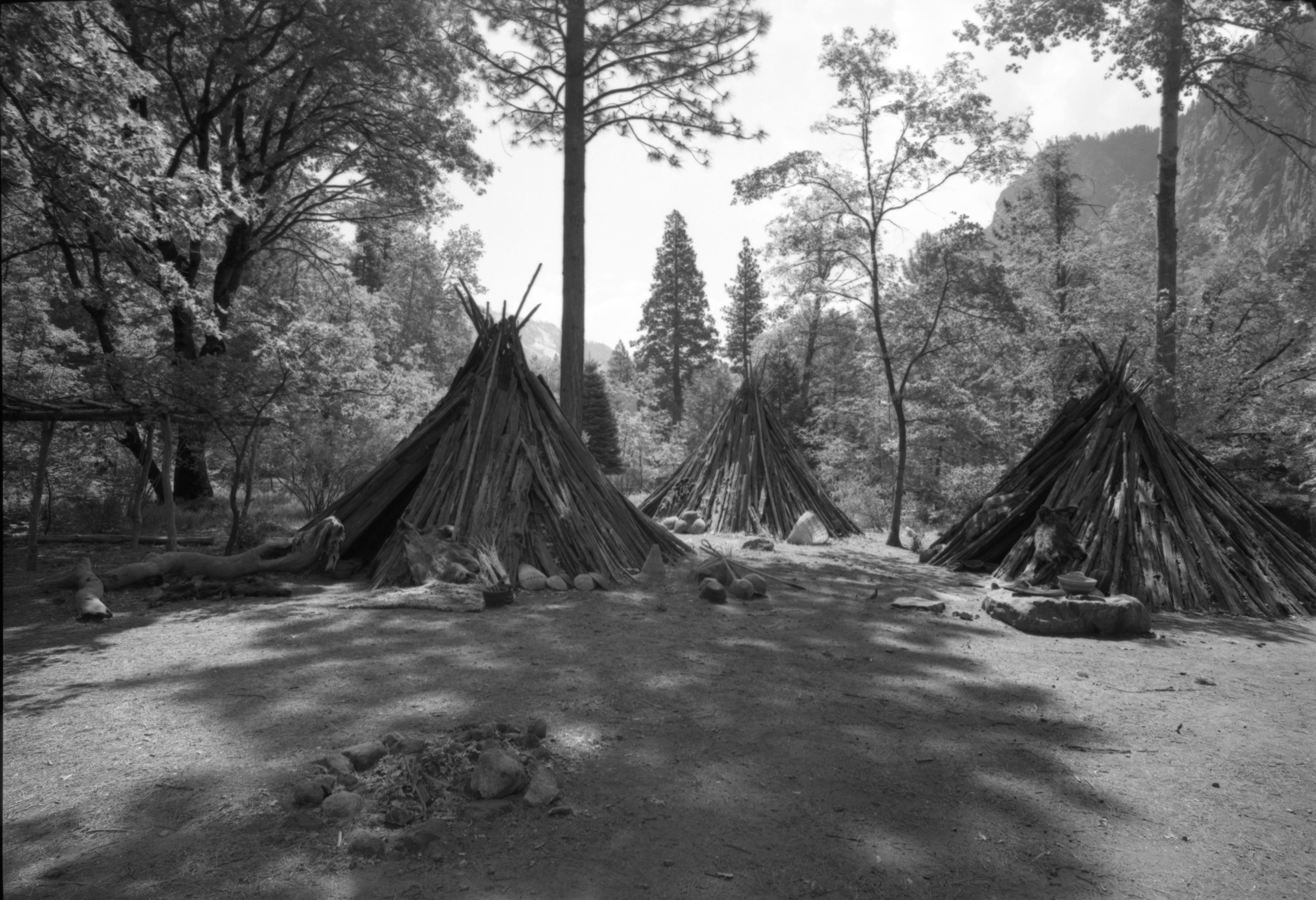 Native American Village behind Visitor Center