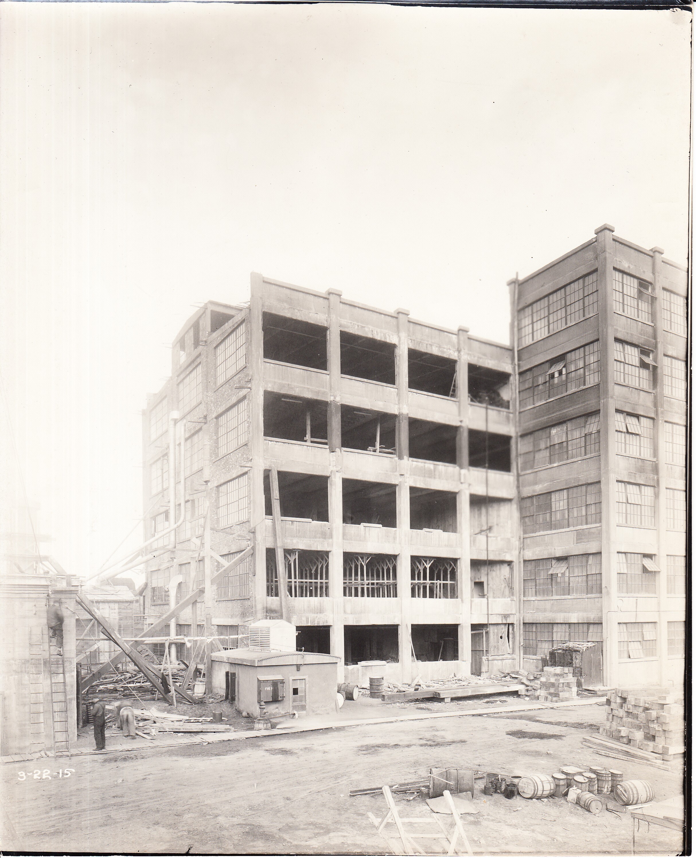 Building 24 viewed from the yard.