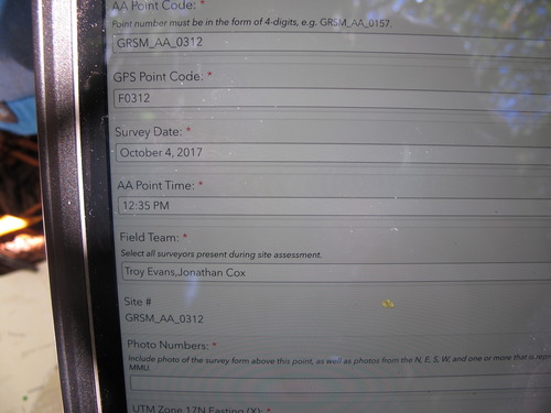 GRSM Accuracy Assessment. Plot Code: GRSM_AA_0312_1